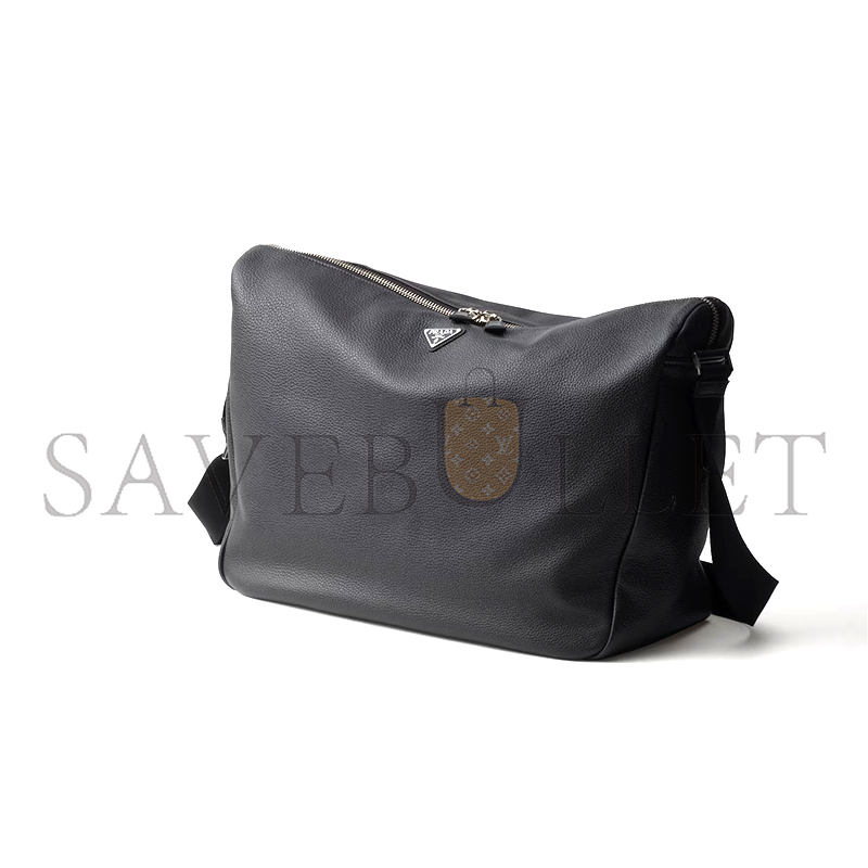 Pra*a large leather shoulder bag 2vh185 (43*32*18cm)